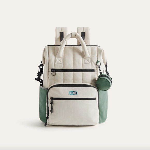 BAGSMART Paz 25L Diaper Bag Backpack, CELADON Green & Ivory White - Picture 1 of 14